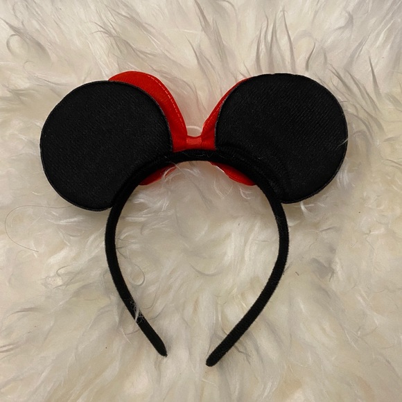 Mickey/Minnie Mouse Ears Headbands Red Polka Dot - Picture 2 of 2